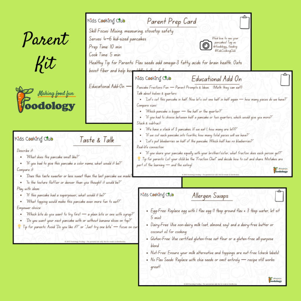 kids online virtual cooking class parent kit